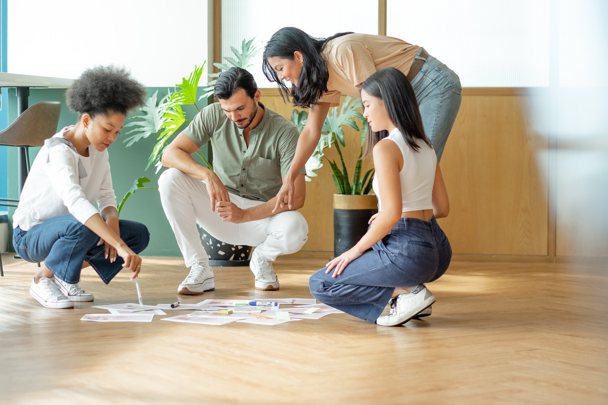 Colleagues Working Together in Office